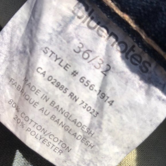 LIKE NEW MENS BLUENOTES DENIM DYLAN STRAIGHT JEANS 36x30 VINTAGE BLUENOT… - Picture 5 of 12